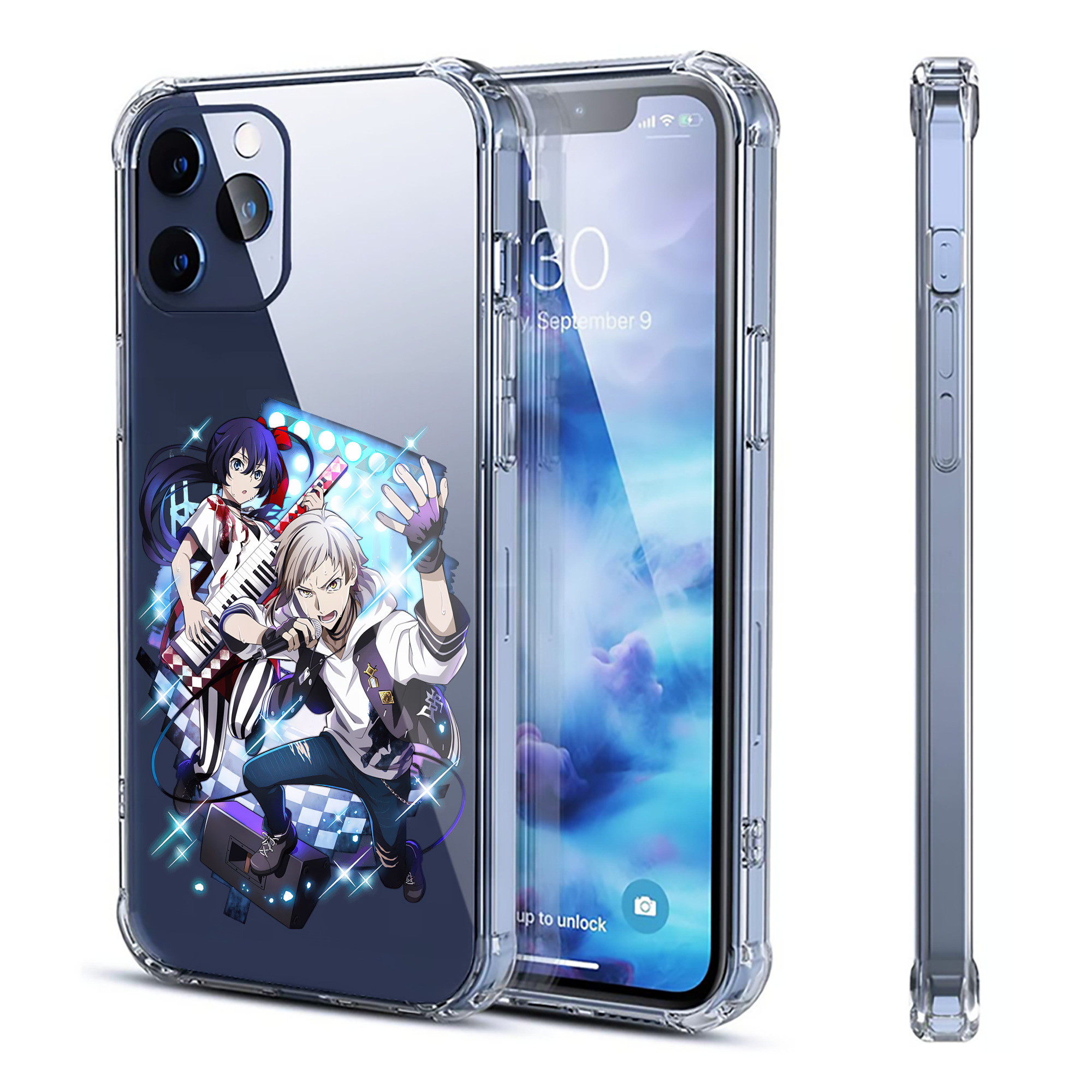 （画像用） 文豪ストレイドッグス Bungo Stray Dogs 【iPhone 12シリーズ対応】透明スマホケース（クリアソフトケース）